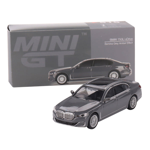 BMW 750Li xDrive Bernina Gray Amber Effect with Sunroof Limited Edition to 2400 pieces Worldwide 1/64 Diecast Model Car by True Scale Miniatures