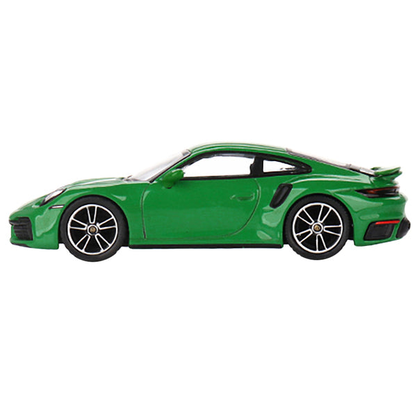 Porsche 911 Turbo S Python Green Limited Edition to 3000 pieces Worldwide 1/64 Diecast Model Car by True Scale Miniatures