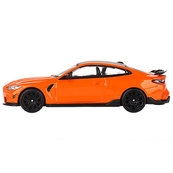 BMW M4 M-Performance (G82) Fire Orange with Carbon Top Limited Edition to 2400 pieces Worldwide 1/64 Diecast Model Car by True Scale Miniatures