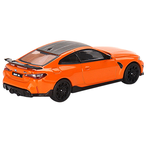 BMW M4 M-Performance (G82) Fire Orange with Carbon Top Limited Edition to 2400 pieces Worldwide 1/64 Diecast Model Car by True Scale Miniatures