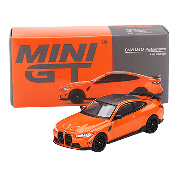 BMW M4 M-Performance (G82) Fire Orange with Carbon Top Limited Edition to 2400 pieces Worldwide 1/64 Diecast Model Car by True Scale Miniatures