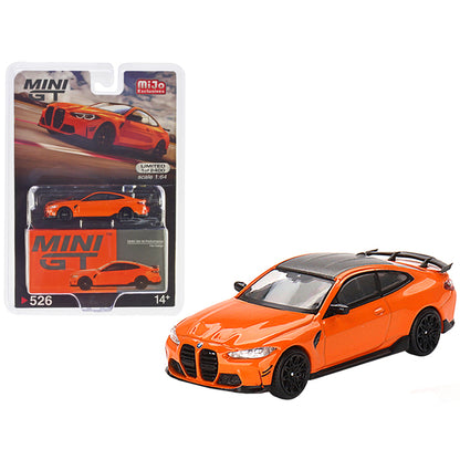 BMW M4 M-Performance (G82) Fire Orange with Carbon Top Limited Edition to 2400 pieces Worldwide 1/64 Diecast Model Car by True Scale Miniatures