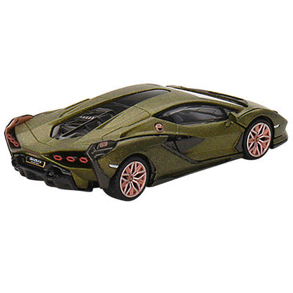 Lamborghini Sian FKP 37 "Presentation Edition" Matt Green Metallic Limited Edition to 4800 pieces Worldwide 1/64 Diecast Model Car by True Scale Miniatures