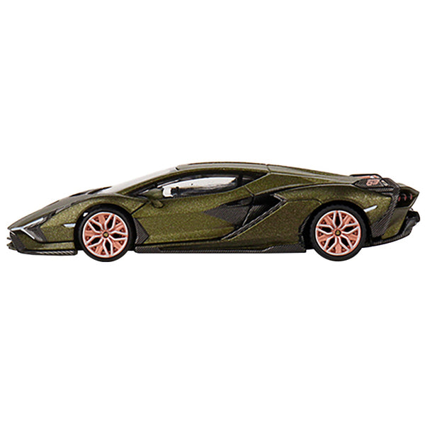 Lamborghini Sian FKP 37 "Presentation Edition" Matt Green Metallic Limited Edition to 4800 pieces Worldwide 1/64 Diecast Model Car by True Scale Miniatures