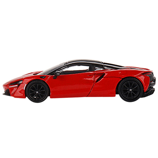 McLaren Artura Vermillion Red with Black Top Limited Edition to 2400 pieces Worldwide 1/64 Diecast Model Car by True Scale Miniatures