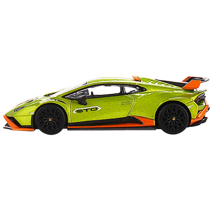 Lamborghini Huracan STO Verde Citrea Green Metallic Limited Edition to 3600 pieces Worldwide 1/64 Diecast Model Car by True Scale Miniatures