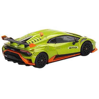 Lamborghini Huracan STO Verde Citrea Green Metallic Limited Edition to 3600 pieces Worldwide 1/64 Diecast Model Car by True Scale Miniatures