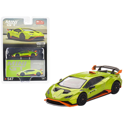 Lamborghini Huracan STO Verde Citrea Green Metallic Limited Edition to 3600 pieces Worldwide 1/64 Diecast Model Car by True Scale Miniatures