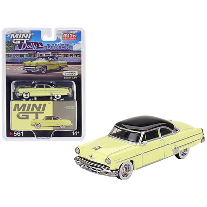 1954 Lincoln Capri Premier Yellow with Black Top Limited Edition to 3000 pieces Worldwide 1/64 Diecast Model Car by True Scale Miniatures