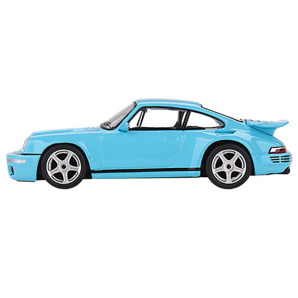 RUF CTR Anniversary Bayrisch Himmelblau Light Blue Limited Edition to 3000 pieces Worldwide 1/64 Diecast Model Car by True Scale Miniatures