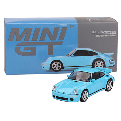 RUF CTR Anniversary Bayrisch Himmelblau Light Blue Limited Edition to 3000 pieces Worldwide 1/64 Diecast Model Car by True Scale Miniatures