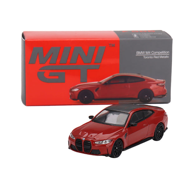 BMW M4 Competition (G82) Toronto Red Metallic with Carbon Top Limited Edition to 1800 pieces Worldwide 1/64 Diecast Model Car by True Scale Miniatures