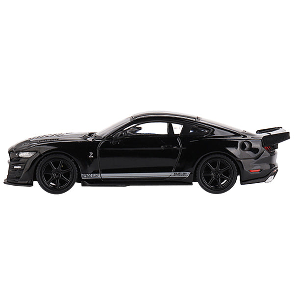 Shelby GT500 Dragon Snake Concept Black with Gray Stripes Limited Edition to 5400 pieces Worldwide 1/64 Diecast Model Car by True Scale Miniatures