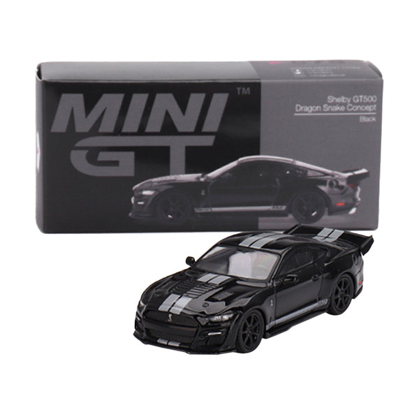 Shelby GT500 Dragon Snake Concept Black with Gray Stripes Limited Edition to 5400 pieces Worldwide 1/64 Diecast Model Car by True Scale Miniatures