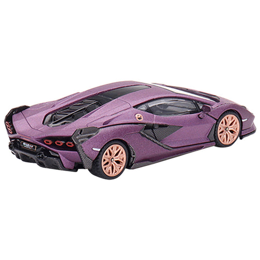 Lamborghini Sian FKP 37 Matte Viola SE30 Purple Metallic 1/64 Diecast Model Car by True Scale Miniatures