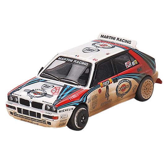 Lancia Delta HF Integrale Evoluzione "Martini Racing - 1992 Rally MonteCarlo" 4 Piece Set 1/64 Diecast Models by True Scale Miniatures