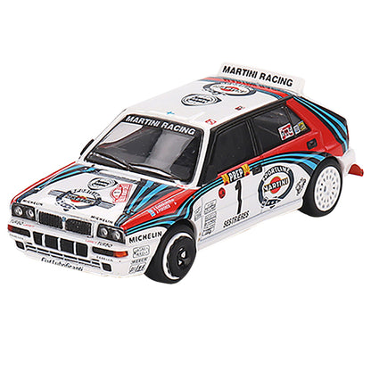 Lancia Delta HF Integrale Evoluzione "Martini Racing - 1992 Rally MonteCarlo" 4 Piece Set 1/64 Diecast Models by True Scale Miniatures