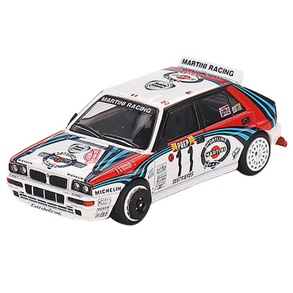 Lancia Delta HF Integrale Evoluzione "Martini Racing - 1992 Rally MonteCarlo" 4 Piece Set 1/64 Diecast Models by True Scale Miniatures