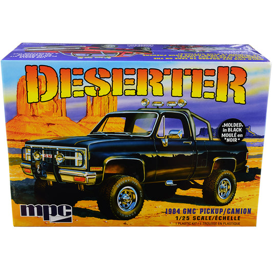 Skill 2 Model Kit 1984 GMC Pickup Truck (Molded in Black) "Deserter" 1/25 Scale Model by MPC