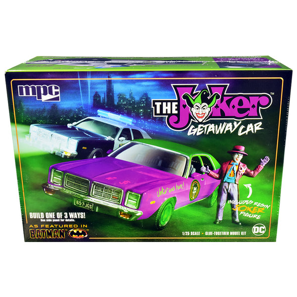 Skill 2 Model Kit 1977 Dodge Monaco with Joker Resin Figurine "Batman" 3-in-1 Kit 1/25 Scale Model by MPC