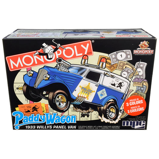 Skill 2 Snap Model Kit 1933 Willys Panel Paddy Wagon Police Van "Monopoly" "85th Anniversary" 1/25 Scale Model by MPC