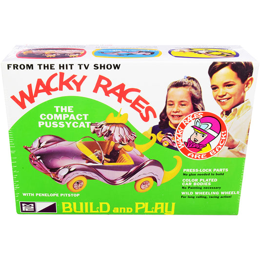 Skill 2 Snap Model Kit The Compact Pussycat with Penelope Pitstop Figurine "Wacky Races" (1968) TV Series 1/25 Scale Model by MPC