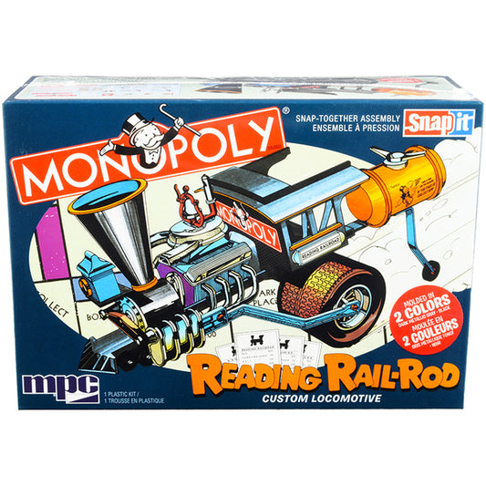 Skill 1 Snap Model Kit Reading Rail Rod Custom Locomotive "Monopoly" 1/25 Scale Model by MPC