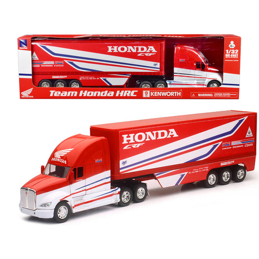 Kenworth Semi-Truck Red and White "Team Honda HRC" 1/32 Diecast Model by New Ray