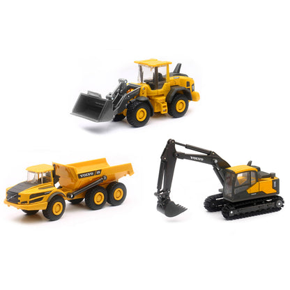 "Volvo Construction Vehicles" Set of 3 pieces Diecast Models by New Ray