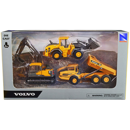 "Volvo Construction Vehicles" Set of 3 pieces Diecast Models by New Ray