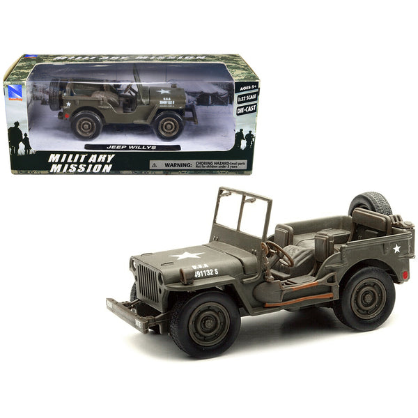 Jeep Willys U.S.A. Army Green 1/32 Diecast Model Car by New Ray