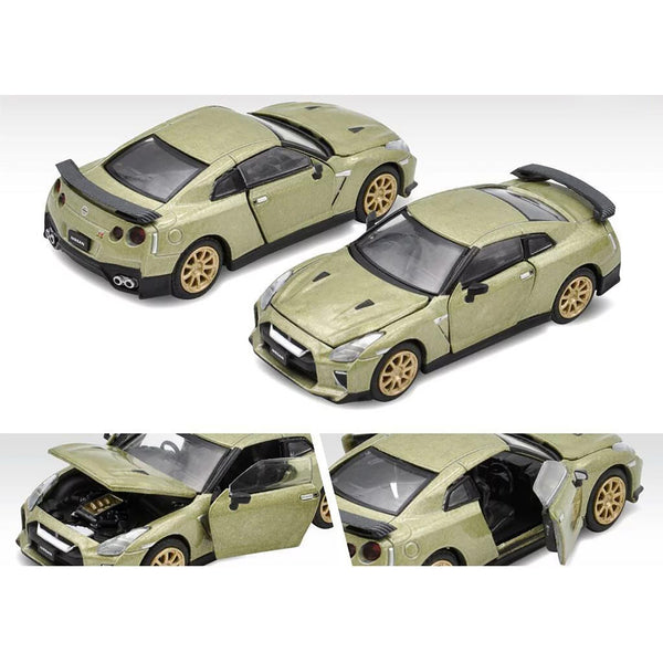 2022 Nissan GT-R (R35) T-Spec RHD (Right Hand Drive) Millenium Jade Metallic 1/64 Diecast Model Car by Era Car