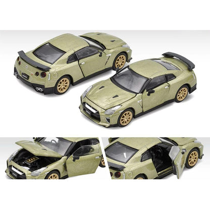 2022 Nissan GT-R (R35) T-Spec RHD (Right Hand Drive) Millenium Jade Metallic 1/64 Diecast Model Car by Era Car