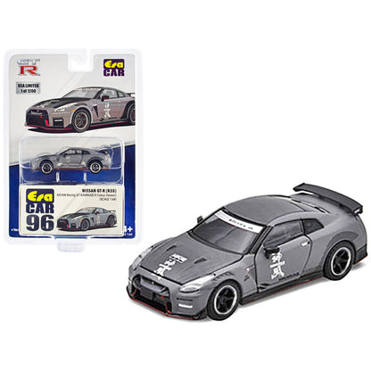 Nissan GT-R (R35) RHD (Right Hand Drive) Kamikaze R Gray "Advan Racing GT" Limited Edition to 1200 pieces Worldwide 1/64 Diecast Model Car by Era Car