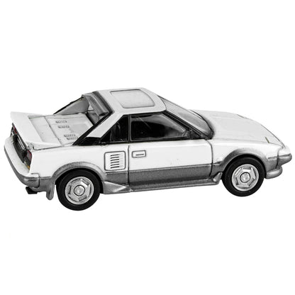 1985 Toyota MR2 MK1 White and Silver Metallic with Sun Roof 1/64 Diecast Model Car by Paragon Models