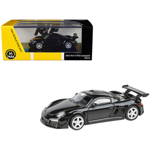 2012 RUF CTR3 Clubsport Black 1/64 Diecast Model Car by Paragon Models