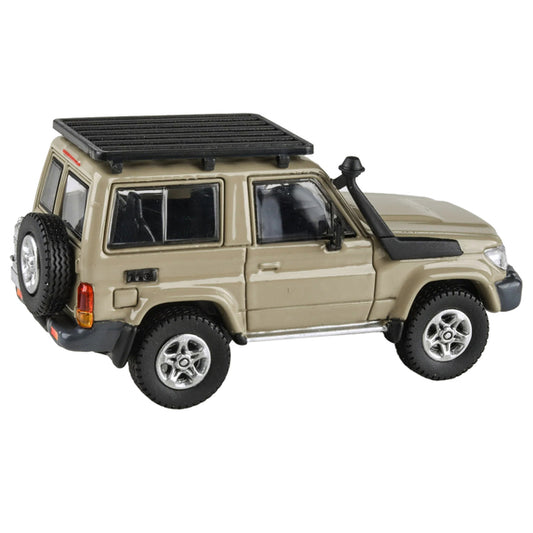 2014 Toyota Land Cruiser 71 SWB (Short Wheel Base) Sandy Taupe Brown 1/64 Diecast Model Car by Paragon Models