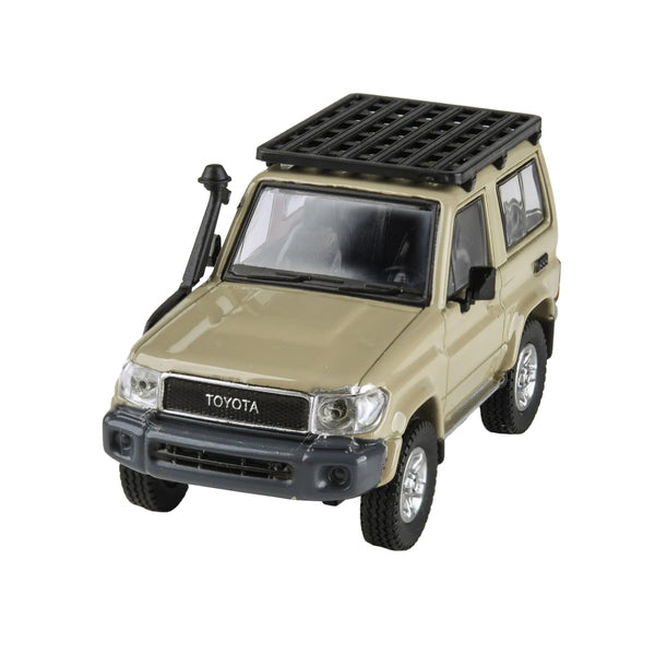 2014 Toyota Land Cruiser 71 SWB (Short Wheel Base) Sandy Taupe Brown 1/64 Diecast Model Car by Paragon Models