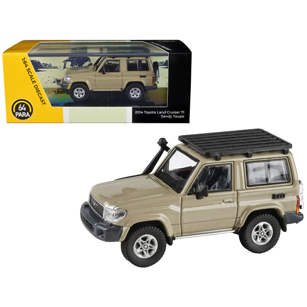 2014 Toyota Land Cruiser 71 SWB (Short Wheel Base) Sandy Taupe Brown 1/64 Diecast Model Car by Paragon Models