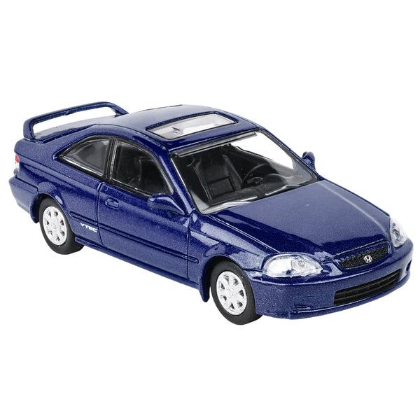 1999 Honda Civic Si Electron Blue Metallic with Sun Roof 1/64 Diecast Model Car by Paragon Models