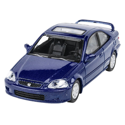 1999 Honda Civic Si Electron Blue Metallic with Sun Roof 1/64 Diecast Model Car by Paragon Models