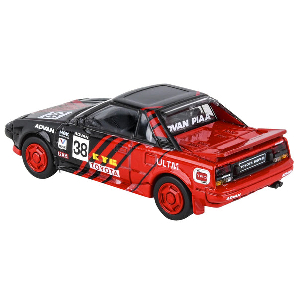 1985 Toyota MR2 MK1 RHD (Right Hand Drive) #38 Red and Black "Autocross Livery" 1/64 Diecast Model Car by Paragon Models