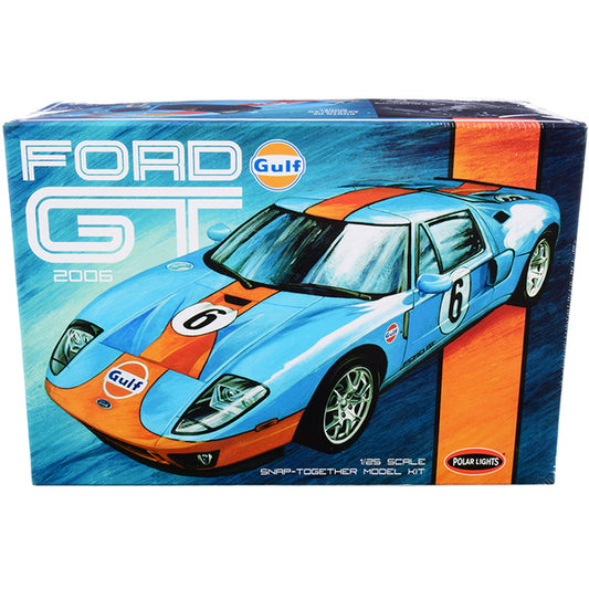 Skill 2 Snap Model Kit 2006 Ford GT "Gulf Oil" 1/25 Scale Model by Polar Lights