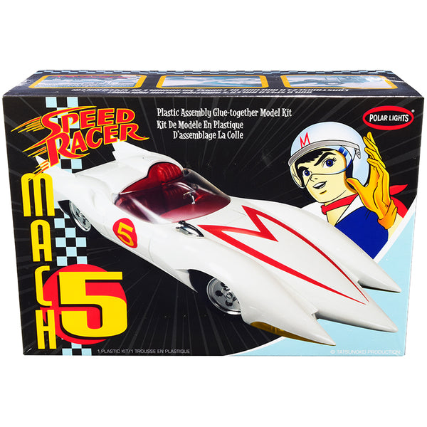 Skill 2 Model Kit Speed Racer Mach 5 1/25 Scale Model by Polar Lights