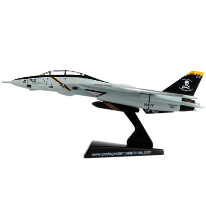 Grumman F-14 Tomcat Fighter Aircraft VFA-103 "Jolly Rogers" United States Navy 1/160 Diecast Model Airplane by Postage Stamp