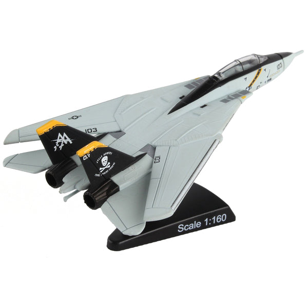 Grumman F-14 Tomcat Fighter Aircraft VFA-103 "Jolly Rogers" United States Navy 1/160 Diecast Model Airplane by Postage Stamp