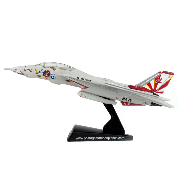 Grumman F-14 Tomcat Fighter Aircraft VF-111 Sundowners "Miss Molly" United States Navy  1/160 Diecast Model Airplane by Postage Stamp