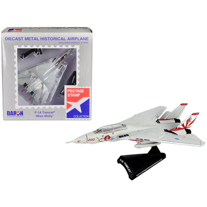 Grumman F-14 Tomcat Fighter Aircraft VF-111 Sundowners "Miss Molly" United States Navy  1/160 Diecast Model Airplane by Postage Stamp