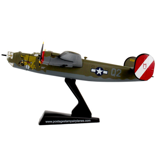 Consolidated B-24J Liberator Bomber Aircraft "Witchcraft 467th Bomb Group 790 Bomb Squadron" United States Army Air Forces 1/163 Diecast Model Airplane by Postage Stamp