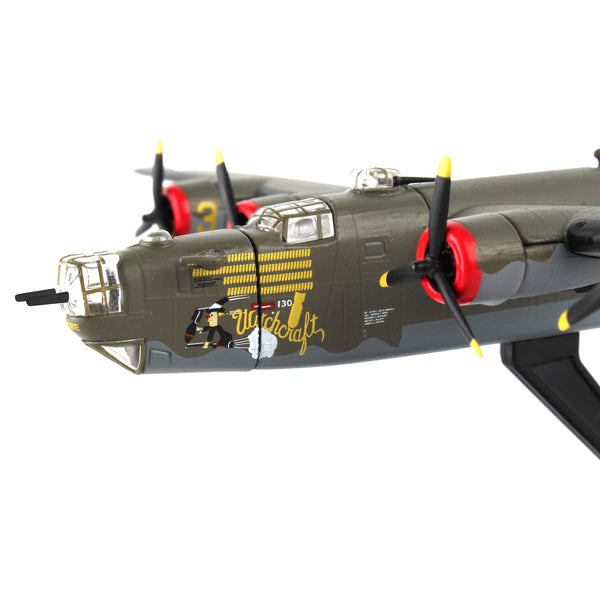 Consolidated B-24J Liberator Bomber Aircraft "Witchcraft 467th Bomb Group 790 Bomb Squadron" United States Army Air Forces 1/163 Diecast Model Airplane by Postage Stamp